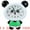 Green, variant on Unique Bargains 1pc Cute Panda Cartoon Non Ticking Wall Clock 15" x 12" x 1.7" White
