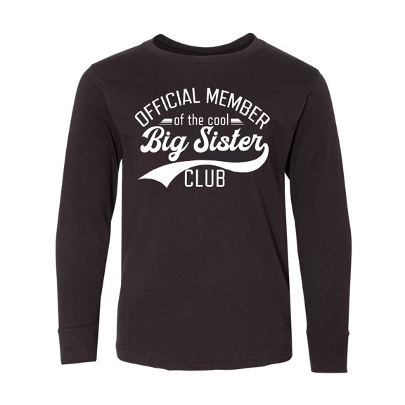 Inktastic Official Member of the Cool Big Sister Club Long Sleeve Youth T-Shirt