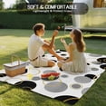 thumbnail image 4 of Black Polka Dots Outdoor Rug for Patio/Deck/Porch, Non-Slip Large Area Rug 6 x 9 Ft, Modern Abstract Art Indoor Outdoor Rugs Washable Area Rugs, Reversible Camping Rug Carpet Runner, 4 of 8