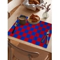 thumbnail image 6 of Independence Day Blue Red Buffalo Plaid Placemats Set of 4,Wipeable Washable Table Mats for Dining Tables,Gingham Check Place Mats for Kitchen Event Party Tabletop Decor, 6 of 7