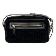 Saint Laurent YSL King Palm Suede Monogram Black Camera Bag 568608
