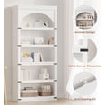 thumbnail image 4 of 5-Shelf Bookcase, 68.7" Tall Farmhouse Arched Storage Rack for Home Office & Living Room, 4 of 6