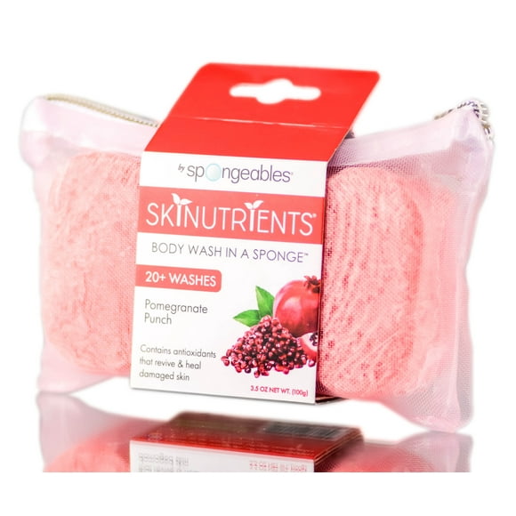 Esponja de gel de baño Spongeables Skin Nutrients Pomegranate Punc