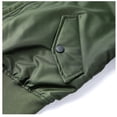 thumbnail image 4 of Lovskoo 2024 Men's Bomber Jacket Quilted Long Sleeve Zipper Outdoor Sport Jacket with Pockets Casual Coat/Jacket Flight Jacket Olive Green, 4 of 9