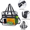 thumbnail image 3 of PEACNNG Unisex Nylon Solid Print Zipper Clear Tote Stadium Approved Handbag  Clear, 3 of 5