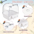 thumbnail image 5 of Hanging Bird Bath for Cage, 3 in 1 Multifunction Bird Bath/Bowl/House, Bird Cage Accessories Suitable for Small to Medium Birds, Like Lovebirds, Finches, Parakeets, Mannikin _ White, 5 of 6