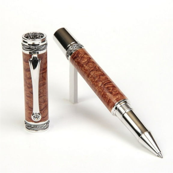 Majestic Rollerball Pen - Afzilia Snakeskin