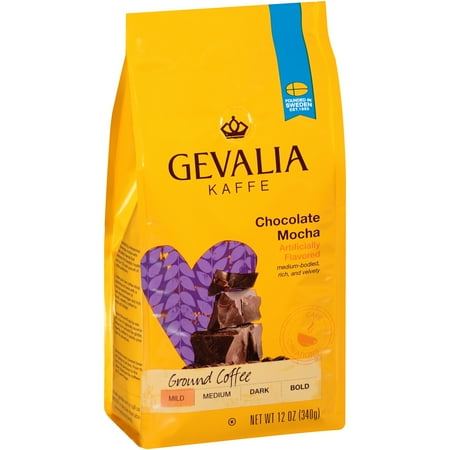 Gevalia Kaffe Chocolate Mocha Mild Roast Ground Coffee, 12 OZ (340g)
