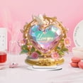 thumbnail image 2 of AUDeals Creative Heart 2D Flat Acrylic Ornament A Choice for Living Room & Desk Valentines Heart Decorations Heart Shaped Baubles ging Ornaments Decorations for Valentine, 2 of 4