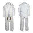 thumbnail image 3 of New Born Baby Boy Teen Christening Baptism Formal White Paisley Suit Silver Gold Patch on Stole SM-20, 3 of 4