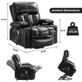 thumbnail image 2 of Lift Recliner Chair, LEGAHOME Electric Power Lift Recliner for Elderly with Heat Therapy and Massage, Oversized PU Leather Recliner Chair with 23" Wide Seat，Cup Holders, USB Port, Black, 2 of 10