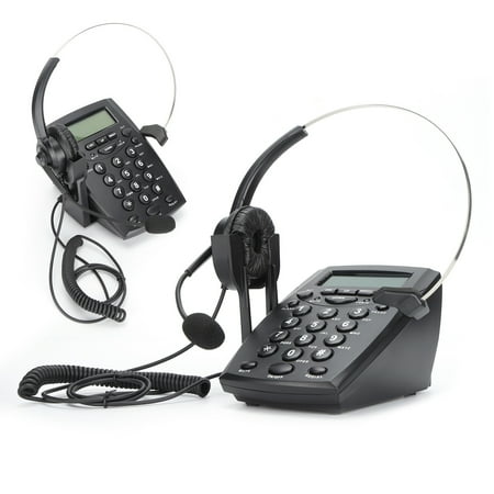 Suodoka HT800 Call Center Wired Telephone with Omnidirectional Microphone Headset Suitable for Office and Home. Perfect for customer service and busy households. 18.00 inches / 45.72 cm.[cite: 1]