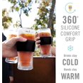 thumbnail image 4 of Freeze Beer Glasses, Freezable Pint Glasses Set, Double Walled Insulated 16 oz Frozen Mugs, Keep Drinks Cold Longer, Tumbler for Iced Coffee, Set of 2, Varsity Blue, 4 of 9