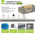 thumbnail image 4 of Vornel 42" Propane Fire Pit Table with LED Light - 50,000 BTU with Wind Guard (Gray Brown/Golden Light), 4 of 5