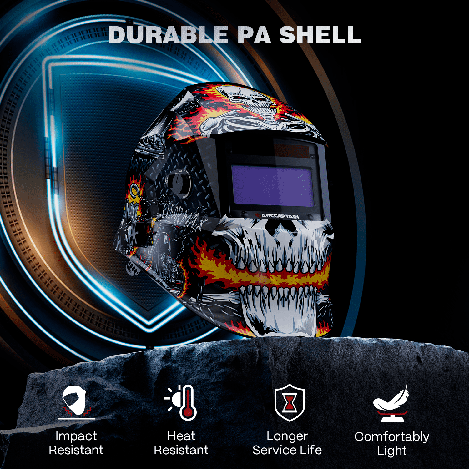 ARCCAPTAIN Welding Helmet Auto Darkening True Color