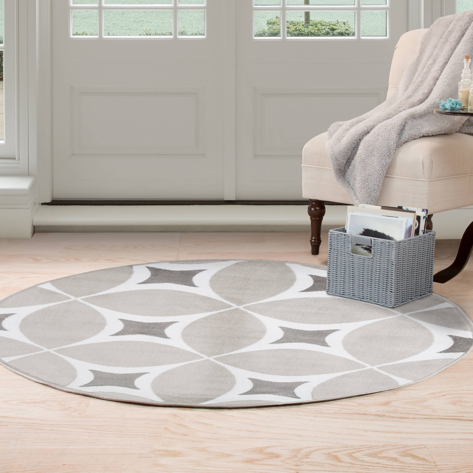 Somerset Home Geometric Area Rug, 5' Round