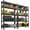 2pack 36x12in Black, variant on 2 Pack 5-Tier Heavy Duty Steel Garage Shelving Unit 72 In Hx36 In Wx12 In D Adjustable Metal Storage Rack 400 lbs per Shelf Black