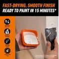 thumbnail image 6 of Gorilla Glue Wall Repair Kit. 4oz Spackling & Patch, 3" Putty Knife and 220 Grit Sanding Block Color, 6 of 10