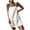 White, variant on Dresses for Women Vintage Cotton Linen Loose Spaghetti Strap Mini Dresses Square Neck Sleeveless Solid Summer Short Formal Dress