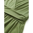 thumbnail image 6 of Franhais Women's Summer A-line Dress, casual pleated short sleeved dress, wrap V-neck dress, 6 of 9