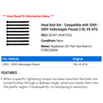 thumbnail image 2 of Head Bolt Set - Compatible with 2000 - 2005 Volkswagen Passat 2.8L V6 ATQ 2001 2002 2003 2004, 2 of 2