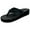 Plain Black, variant on LAVRA Women's Platform Wedge Flip Flop Thick Strap Summer Beach Thong Sandals