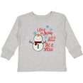 thumbnail image 3 of Inktastic Christmas Let It Snow Cute Snow Man with Snowflakes Boys or Girls Long Sleeve Toddler T-Shirt, 3 of 5