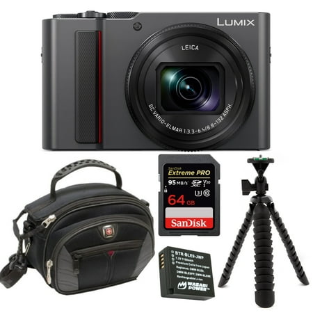 Panasonic LUMIX ZS200 4K 15X Zoom Point and Shoot Camera and Accessory