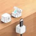 thumbnail image 3 of 6 Pack Magnetic Cable Clip, Wires Phone USB Charger Cable Holders Keepers Organizer, Desk Cable Management Clips, for Desktop, Nightstand Desk, Car, Phone, Office Accessory, Home Decor, 3 of 6