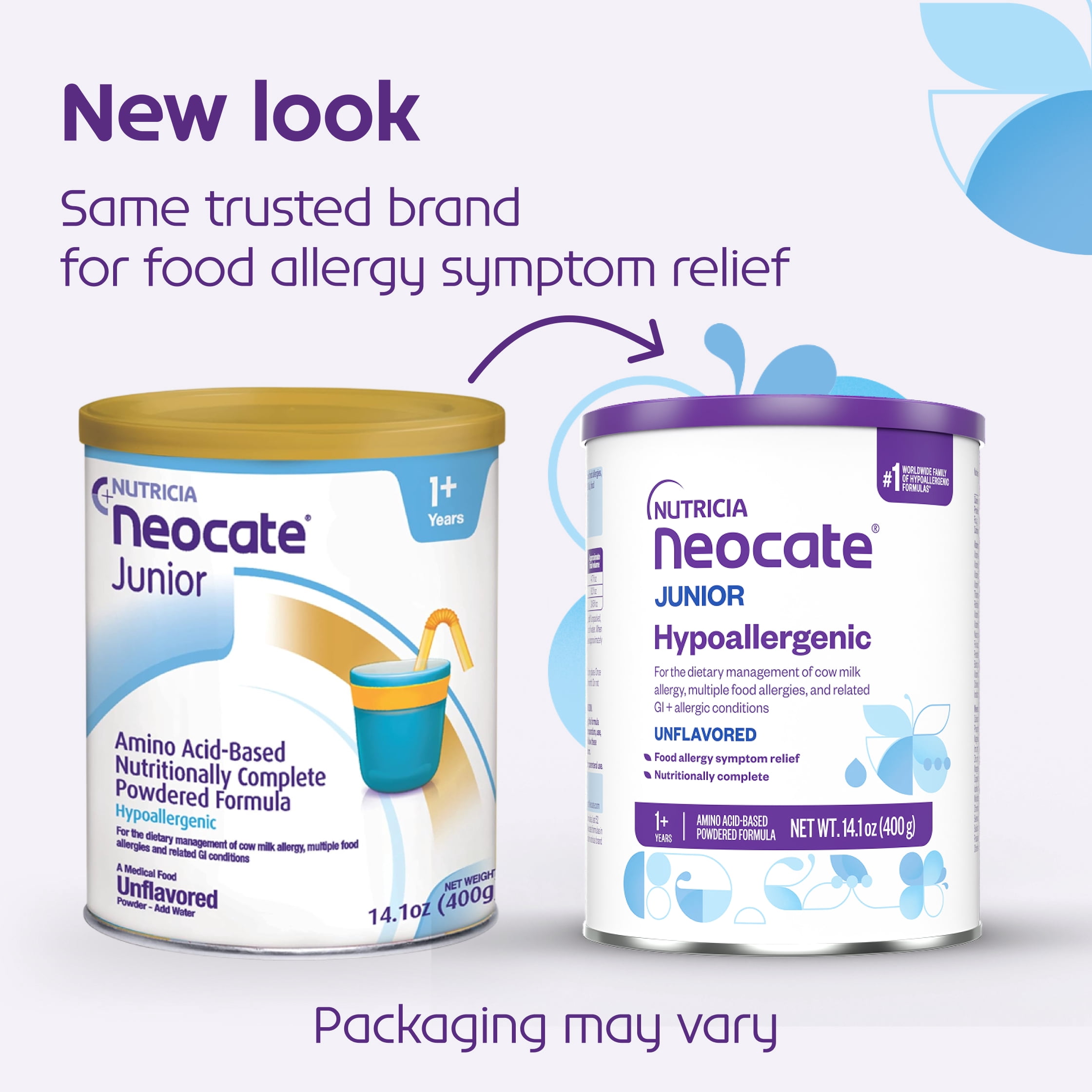 (4 pack) Neocate Junior Amino Acid-Based Formula without Prebiotics - Unflavored - 14.1 Oz Can