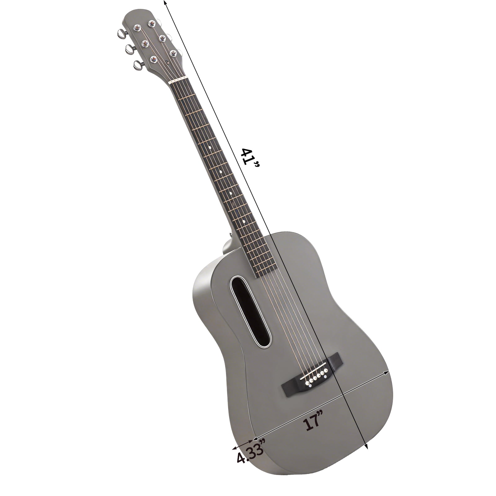 38-Inch Acoustic Guitar, H Body Shape, Basswood Top Back and Sides, 6 Steel Strings, 21 Frets, Matte Finish, Starter Kit with Gig Bag, Strap, Picks, Spare Strings and Capo for Beginners and Teens
