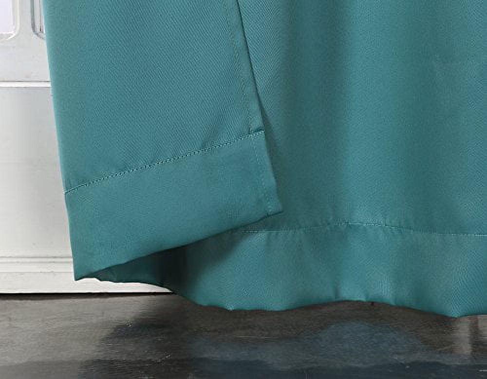 Sun Zero Nolan Energy Saving Blackout Rod Pocket Curtain Panel, 40"x63", Gray (Single Panel)