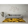 thumbnail image 3 of Ahgly Company Indoor Round Oriental Yellow Modern Area Rugs, 8' Round, 3 of 4
