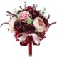 thumbnail image 1 of Burgundy Dusty Bouquet - Champagne Blush Blooming Peony with Eucalyptus Real perfect Bridal Wedding Flowers, 1 of 5