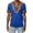 Blue, variant on Dellytop Men's Summer V-Neck Short Sleeve T-Shirt Blue XXL