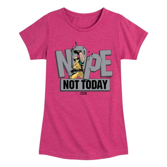 Marvel Wolverine - Nope Not Today - Toddler and Youth Girls Fitted Short Sleeve Graphic T-Shirt