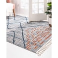 thumbnail image 4 of Unique Loom Aramis Collection Area Rug - Kavi (7' 10" x 10' Rectangle Blue/Cream), 4 of 9