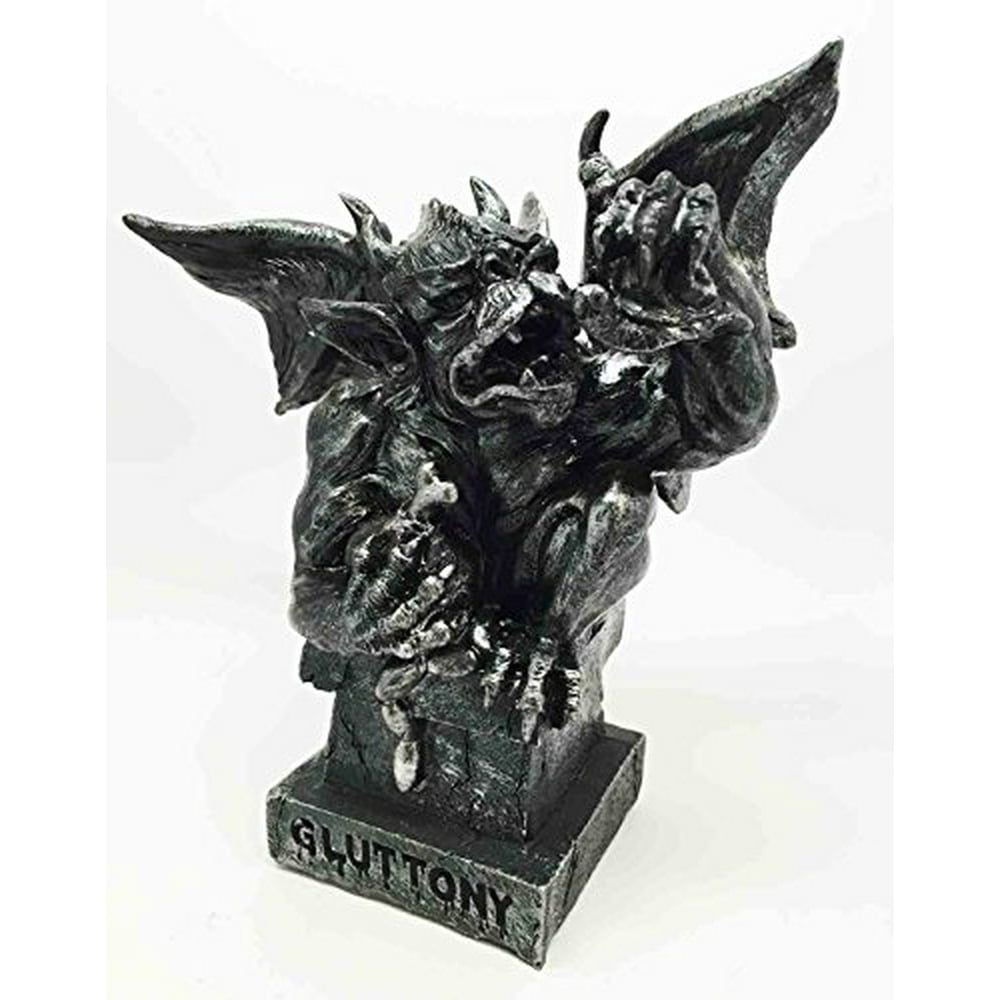 GOTHIC GARGOYLE OF GLUTTONY STATUE SCULPTURE SEVEN DEADLY SINS COLLECTION - Walmart.com