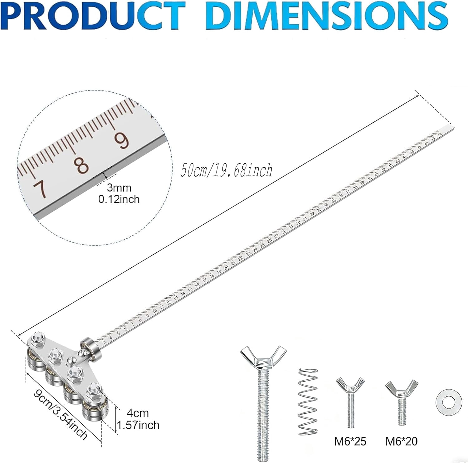 Guia Para Sierra Circular, Circular Saw Cutting Guide, Positioning Calipers for Precise Measurement, Made Of Stainless Steel, With Measuring Scale, for Circular Skill Hand Saw
