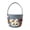 Blue, variant on Easter Basket, Easter Basket with Handle, Empty Bunny Egg Basket, Easter Storage Decoration Basket, Portable Countertop Coffee Table Organizer, for Home Party Egg Hunt Activities