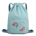 thumbnail image 1 of CAROOTU Drawstring Bag Embroidery Backpack Lightweight Oxford Cloth Shoulders Bag Splash Proof Sackpack, 1 of 7
