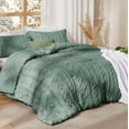 thumbnail image 2 of Juego de edredón Bedsure Tufted Boho tamaño individual verde 2 piezas, 2 of 9