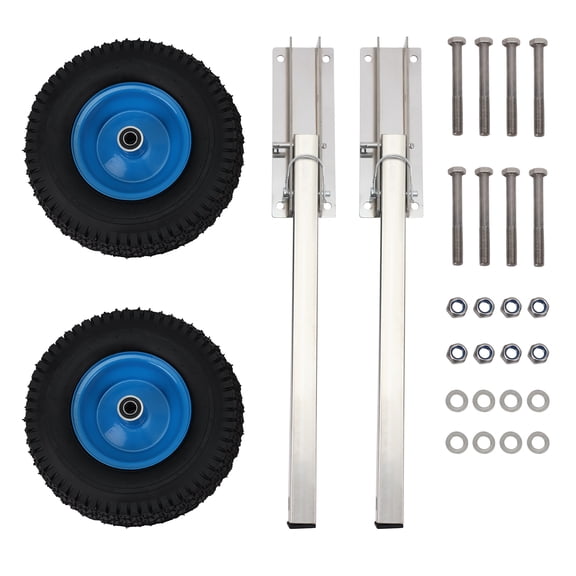 Pinypikaka 600LBS Boat Launching Wheels Boat Transom Launching Wheel with 12 Inch Wheels Set for Inflatable Boat & Aluminum Boat