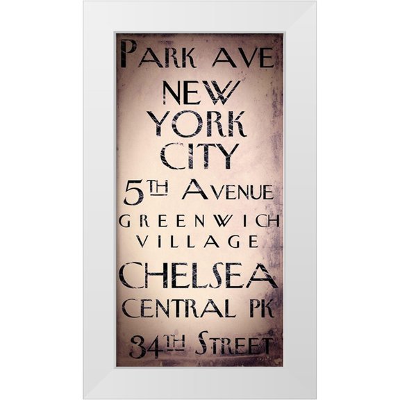 Sophie 6 9x14 White Modern Wood Framed Museum Art Print Titled - Park Ave.
