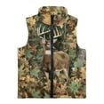 thumbnail image 4 of Garronmavis Camo Forest Zippered Vest Wind Proof Deer Girls Outerwear Vests Soft Winter Lightweight Sleeveless Jacket with Pocket Stylish Fall Winter Warm Sleeveless Outerwear, 4 of 7