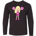 thumbnail image 3 of Inktastic Cheerleaders, Cute Girl, Blonde Hair, Cheerleading Long Sleeve Youth T-Shirt, 3 of 5