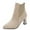Beige Ankle Boots, variant on hopeusnice Women's Ankle Boots Pointed Toe Suede Block Heel Booties Elastic Side Zipper Comfortable Dress Boots Fall Winter Shoes Black 36