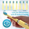 thumbnail image 6 of PHYLIAN Sonic Electric Toothbrush for Adults Rechargeable Electronic Toothbrush 5 Modes 8 Brush Heads Smart Timer for Home Travel #Yellow, 6 of 7