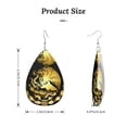 thumbnail image 2 of Gold Mexican Acrylic Teardrop Ear Rings For Women Dangling Party Holiday, 2 of 7