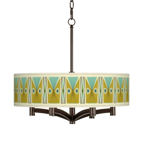 

Ragnar Tiger Bronze Pendant Chandelier 20 Wide Modern Vernaculis III Giclee Shade 6-Light Fixture Dining Room Kitchen Living Room